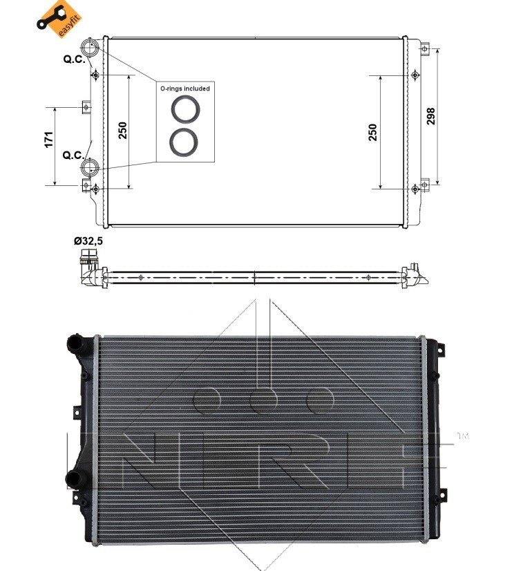 Radiateur 1.9L TDI