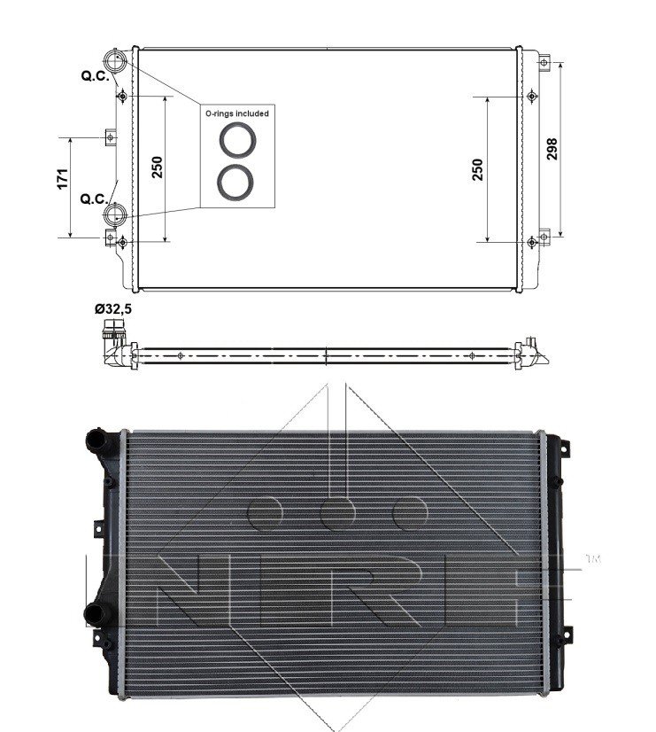 Radiateur 1.4L Tsi - 1.9L Tdi