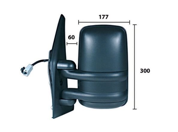 Accéder à la pièce Rétroviseur gauche électrique, chauffant [Court]
