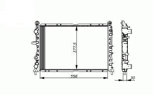 Accéder à la pièce Radiateur 1,4L/1,6L/1,8L/2,0L/1,7LD/1,9L D-TD