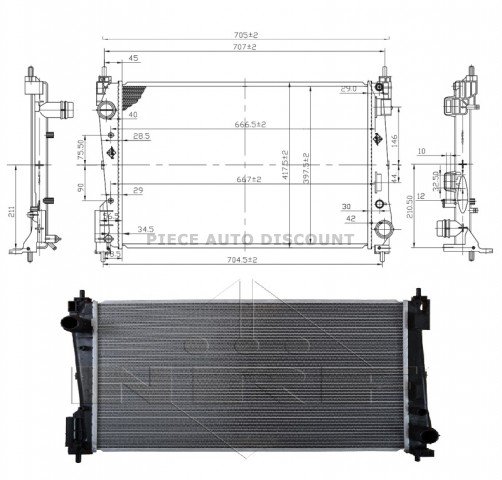 Accéder à la pièce Radiateur 1.3L D MJ