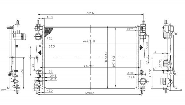 Accéder à la pièce Radiateur 1.4L T - 1.3L JTDM - 1.6L JTDM