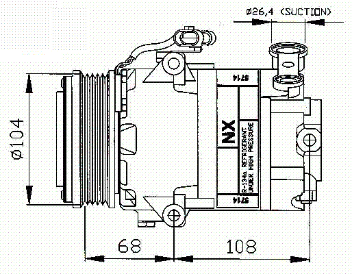 Compresseur de climatisation 1.6L - 1.6L 16V - 1.8L OPEL MERIVA Pour modèles 1,6L (87ch) - 1,6L 16v (100ch) - 1,8L (125ch). ID compresseur CVC. Diamétre poulie: 104. Cylindrée (125cm2) - Gaz: R134a. Fournisseur: DELPHI. Type: 6V12. Cannelures: 5. Capacité pour OPEL MERIVA Compresseur de climatisation 1.6L - 1.6L 16V - 1.8L OPEL MERIVA Pour modèles 1,6L (87ch) - 1,6L 16v (100ch) - 1,8L (125ch). ID compresseur CVC. Diamétre poulie: 104. Cylindrée (125cm2) - Gaz: R134a. Fournisseur: DELPHI. Type: 6V12. Cannelures: 5. Capacité pour OPEL MERIVA