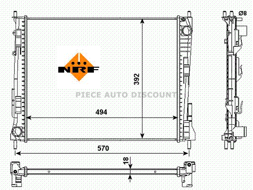 Accéder à la pièce Radiateur 1.2L - 1.2L 16v - 1,6L RS  - 1,5L dCi