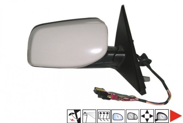 Accéder à la pièce Rétroviseur droit électrique, chauffant, rabattable à peindre [Grand angle]