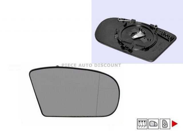Accéder à la pièce Glace + support rétroviseur droit chauffant [grand angle]