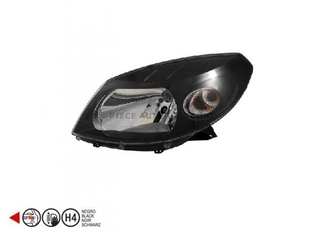 Accéder à la pièce Phare gauche H4 [Noir]