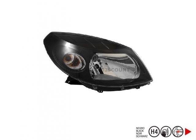 Accéder à la pièce Phare droit H4 [Noir]