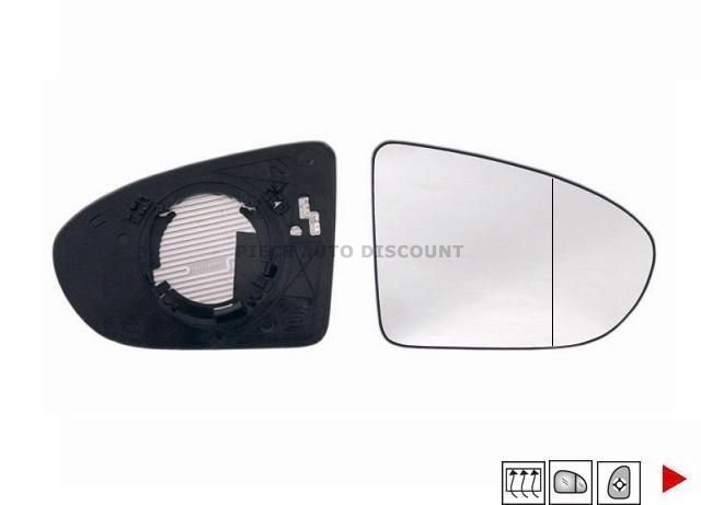 Accéder à la pièce Glace + support rétroviseur droit chauffant [grand angle]