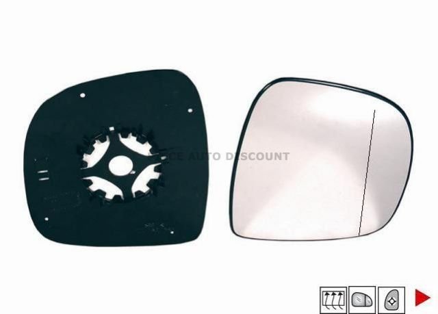 Accéder à la pièce Glace + support rétroviseur droit chauffant [grand angle] [Vito]