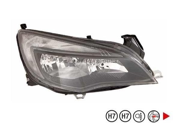 Accéder à la pièce Phare droit H7+H7+Diurne [Noir]