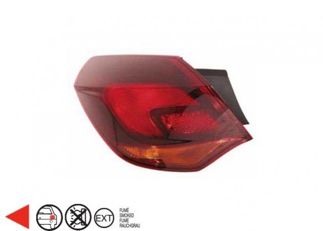 Accéder à la pièce Feu arrière gauche extérieur [Fumé]