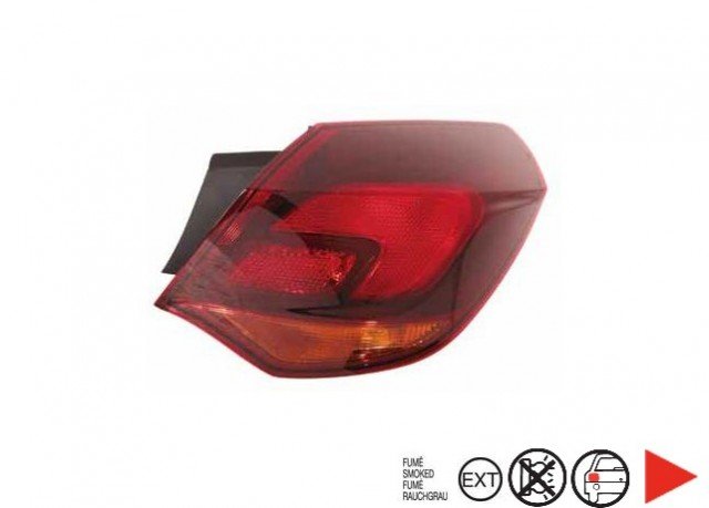 Accéder à la pièce Feu arrière droit extérieur [Fumé]