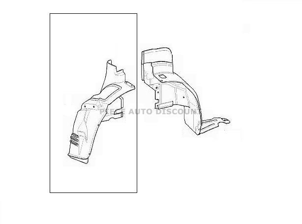 Accéder à la pièce Pare-boue aile avant gauche [partie avant]