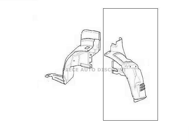 Accéder à la pièce Pare-boue aile avant droit [partie avant]