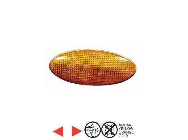 Accéder à la pièce Feu répétiteur aile avant ovale orange