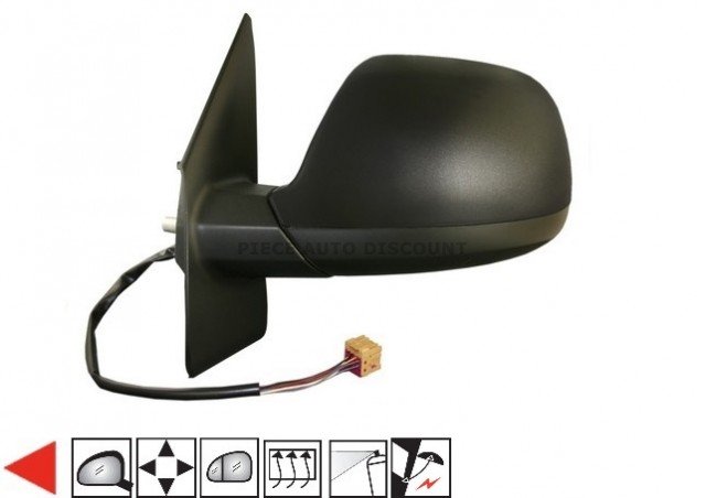 Accéder à la pièce Rétroviseur gauche électrique, chauffant, rabattable à peindre [Grand angle]