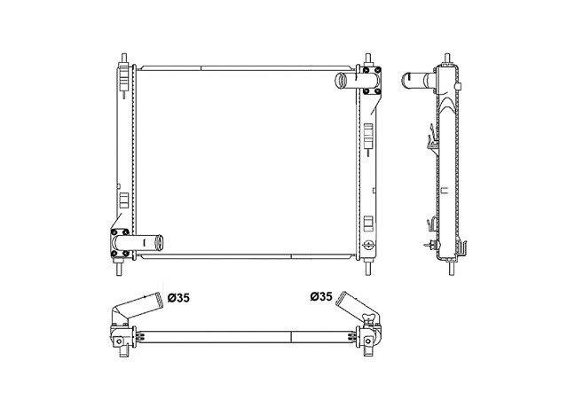 Radiateur 1.6L DIG-T - DIG-T 4X4 NISSAN JUKE  pour NISSAN JUKE  Radiateur 1.6L DIG-T - DIG-T 4X4 NISSAN JUKE  pour NISSAN JUKE