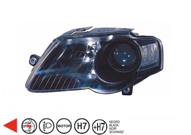 Accéder à la pièce Phare gauche H7+H7 [Noir]