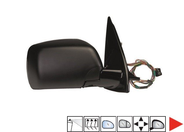 Accéder à la pièce Rétroviseur droit électrique, chauffant à peindre [grand angle]