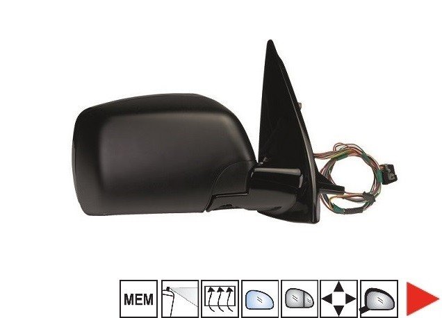 Accéder à la pièce Rétroviseur droit électrique, chauffant à peindre + mémoire [grand angle] 