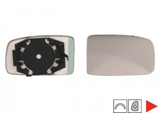 Accéder à la pièce Glace + support rétroviseur droit ->09