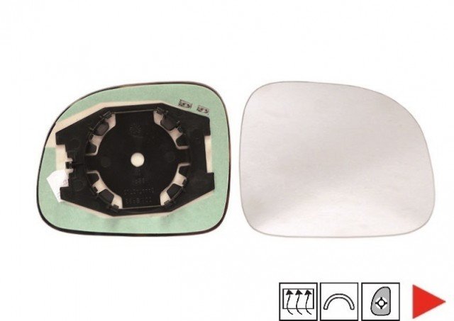 Accéder à la pièce Glace + support rétroviseur droit chauffant 09->