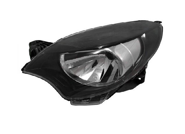 Phare Avant Gauche H4 Noir - Projecteur Principal Compatible Renault Twingo 2 (CN0)