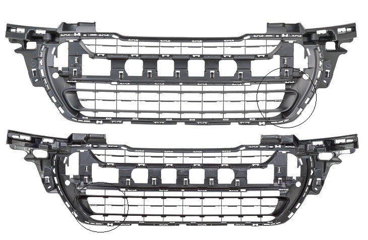 Grille de pare-chocs avant, centrale pour Peugeot 308, achat