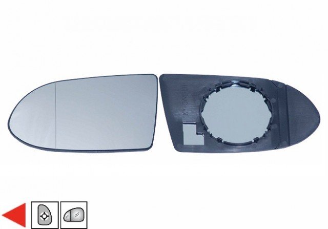 Accéder à la pièce Glace + support rétroviseur gauche [grand angle]