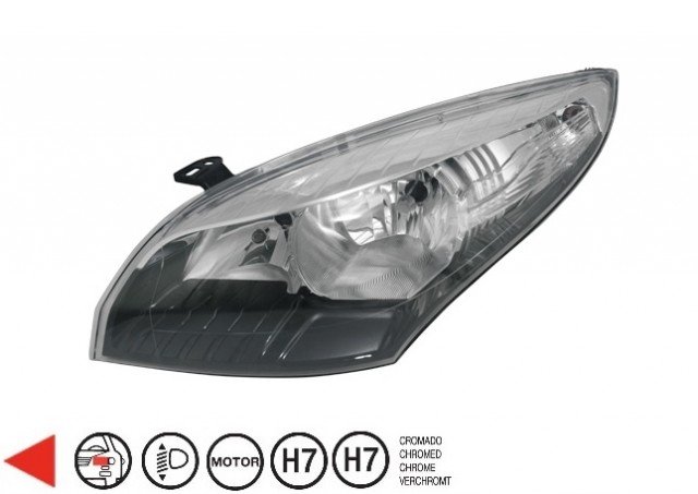 Accéder à la pièce Phare gauche H7+H7 [Chrome]