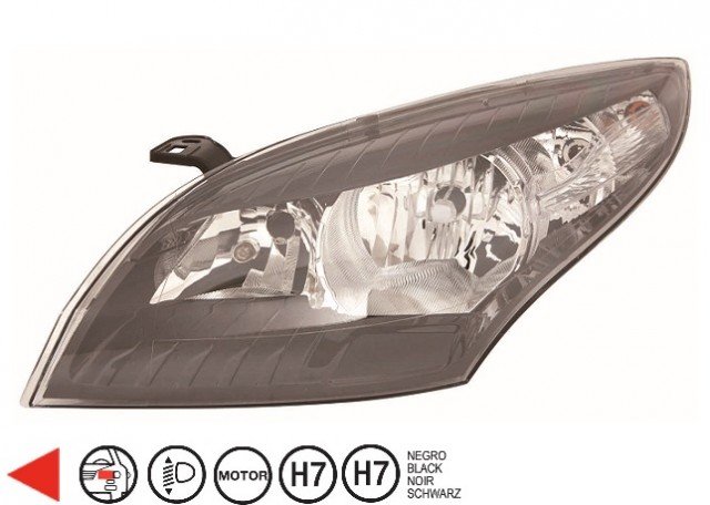 Accéder à la pièce Phare gauche H7+H7 [Noir]