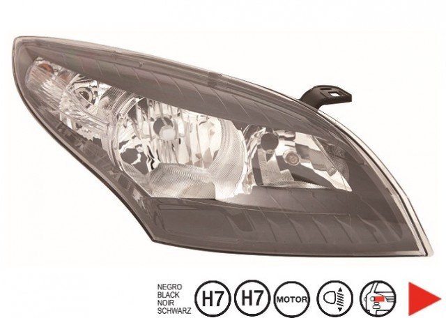 Accéder à la pièce Phare droit H7+H7 [Noir]