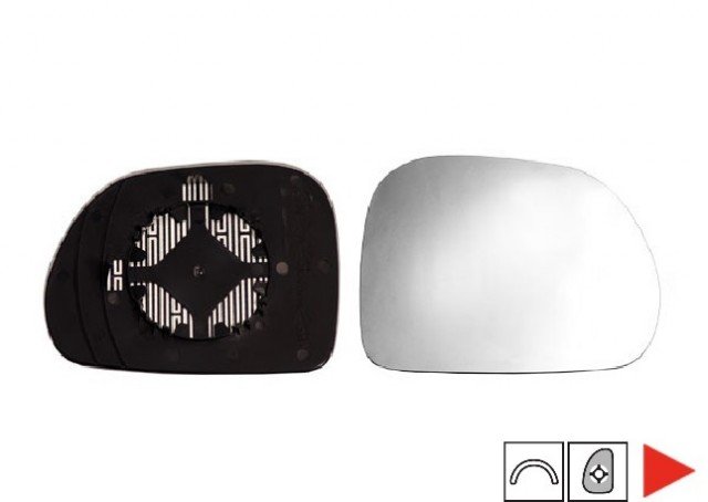 Accéder à la pièce Glace + support rétroviseur droit