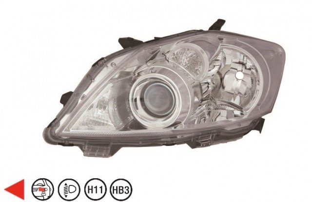 Accéder à la pièce Phare gauche H11+HB3 Chrome