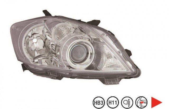 Accéder à la pièce Phare droit H11+HB3 Chrome