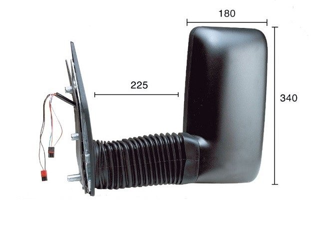Accéder à la pièce Rétroviseur électrique gauche, convexe, chauffant (bras long)