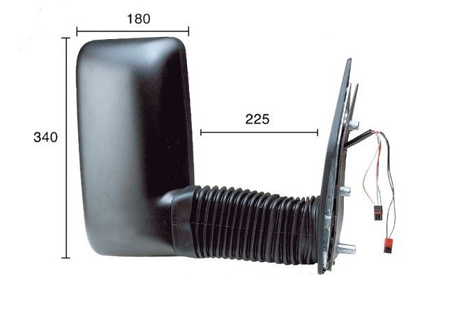 Accéder à la pièce Rétroviseur électrique droit, convexe, chauffant (bras long)