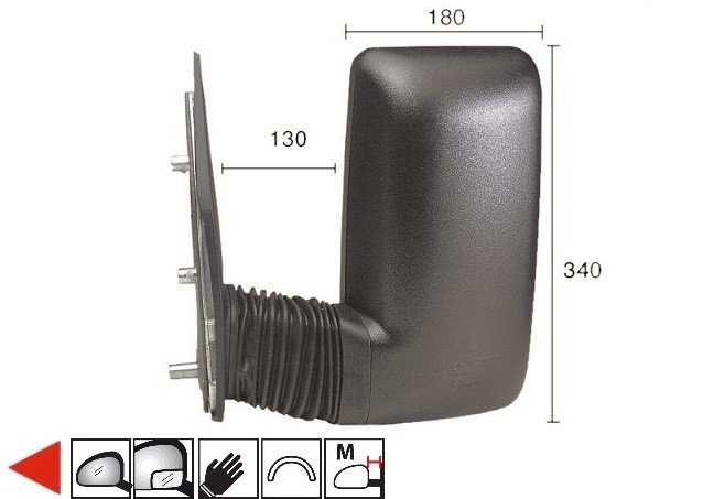 Accéder à la pièce Rétroviseur gauche manuel [Moyen]