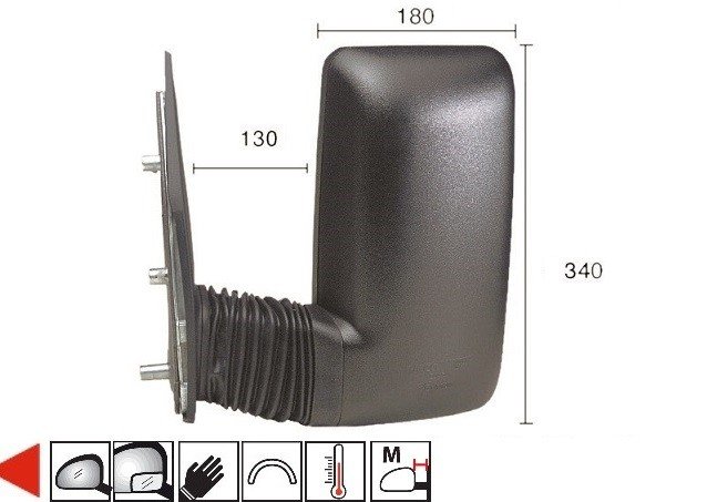Accéder à la pièce Rétroviseur gauche manuel + sonde [Moyen]