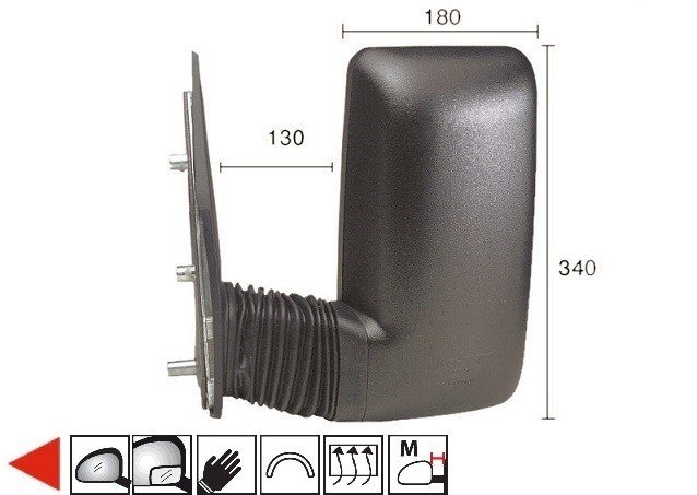 Accéder à la pièce Rétroviseur gauche manuel chauffant [Moyen]