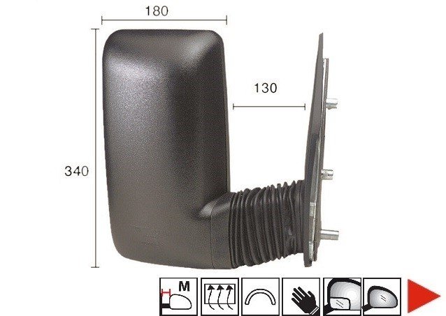 Accéder à la pièce Rétroviseur droit manuel chauffant [Moyen]