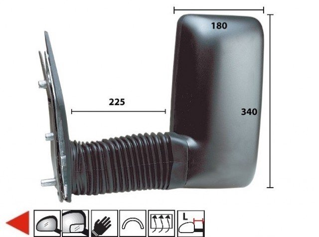 Accéder à la pièce Rétroviseur gauche manuel, chauffant [Long]