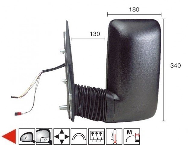 Accéder à la pièce Rétroviseur gauche électrique, chauffant + sonde [Moyen] 