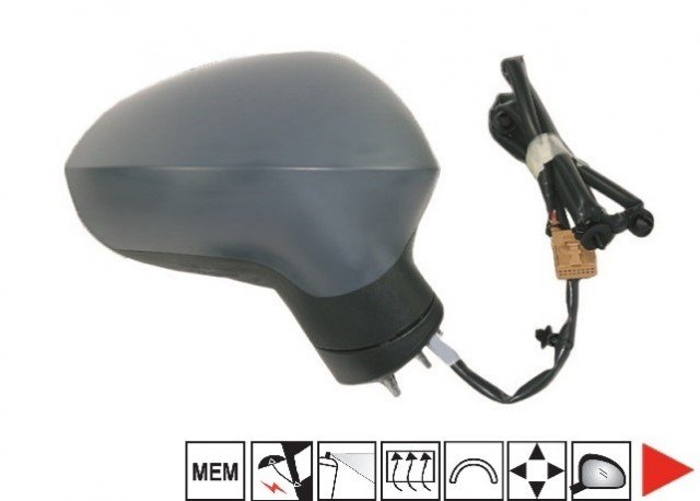 Accéder à la pièce Rétroviseur droit électrique, chauffant, rabattable, mémoire à peindre