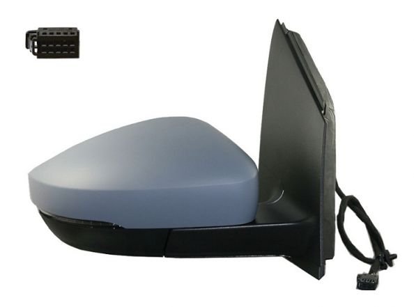 Accéder à la pièce Rétroviseur droit électrique, chauffant à peindre + feu [rectangulaire]