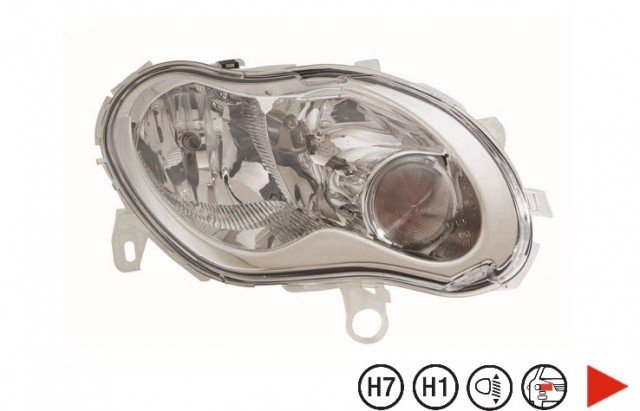 Accéder à la pièce Phare droit H1+H7 02->