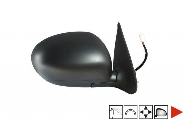 Accéder à la pièce Rétroviseur droit apprêté, convexe (3 broches)