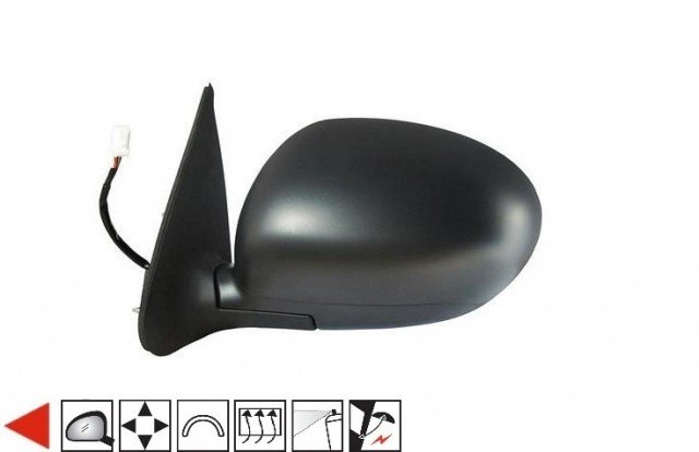 Accéder à la pièce Rétroviseur électrique gauche, convexe, chauffant, apprêté, rabattable (7 broches)