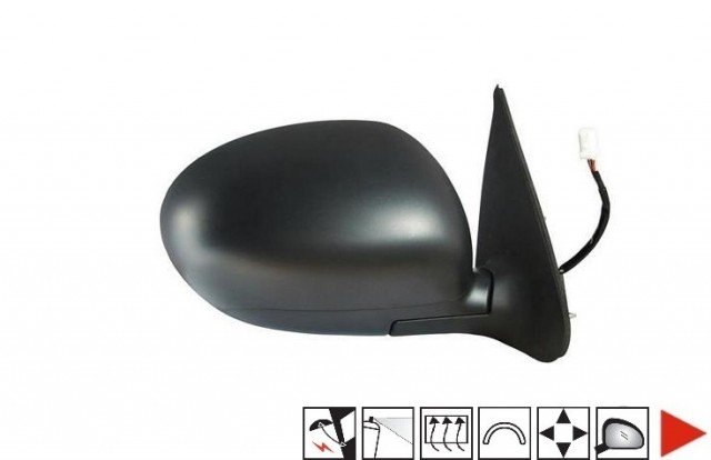 Accéder à la pièce Rétroviseur électrique droit, convexe, chauffant, apprêté, rabattable (7 broches)